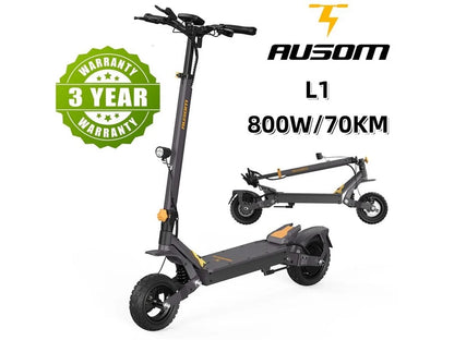Monopatín Eléctrico AUSOM L1 800W Recargable Plegable