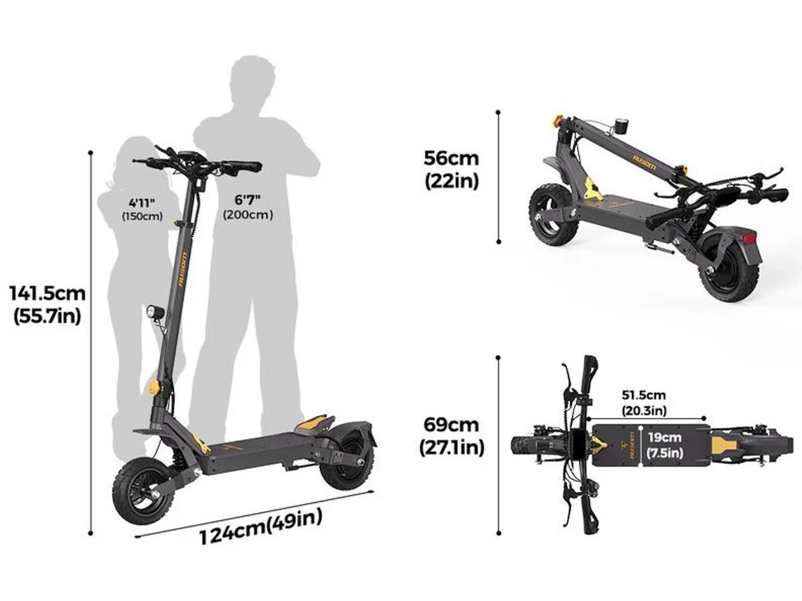 Monopatín Eléctrico AUSOM L1 800W Recargable Plegable